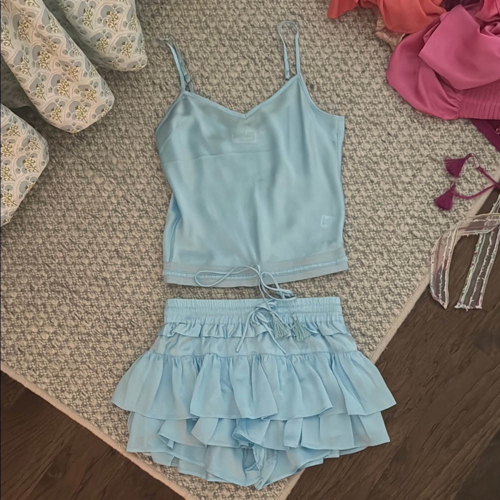 Shug Light Blue Camisole and Shorts Set